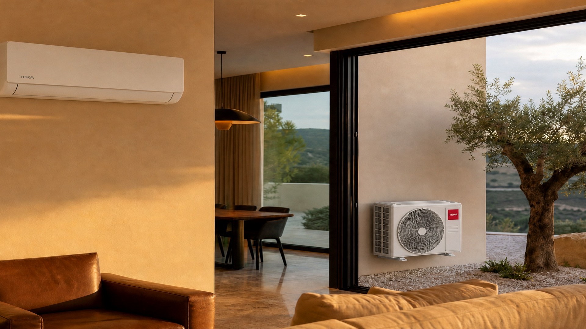 Instalação interior e exterior de ar condicionado TEKA